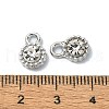 Rack Plating Alloy Rhinestone Charms FIND-M014-16C-P-3