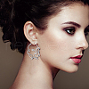 ANATTASOUL 3 Pairs 3 Colors Alloy Snake Wrapped Ring Hoop Earrings for Women EJEW-AN0001-63-5