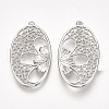 Brass Filigree Pendants KK-T038-331P-2