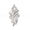 Brass Micro Pave Clear Cubic Zirconia Fold Over Clasps KK-S382-09P-1