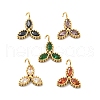 304 Stainless Steel Rhinestone Pendants STAS-L283-45G-1