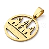 201 Stainless Steel Pendants STAS-V014-05G-2