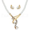 Alloy Rhinestones Earrings & Pendant Necklaces Sets for Women FS-WGC4FAA-01-2