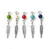 30Pcs Synthetic Turquoise Dyed Pendants PALLOY-JF02308-30A-1