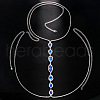 Teardrop Brass Sapphire Rhinestone Sexy Tassel Chest Body Chains for Party FS-WG9F20F-02-2
