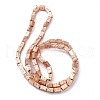 Electroplated Natural Lava Rock Beads Strands G-I360-K02-03-2