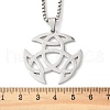 304 Stainless Steel Viking Triquetra Knot Pendant Necklaces NJEW-H065-06P-3