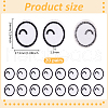 BENECREAT 20 Pairs Cartoon Eyes Polyester Embroidery Cloth Iron on Patches PATC-BC0001-10-2