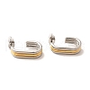 304 Stainless Steel Two Tone Stud Earrings EJEW-F355-05GP-04-2