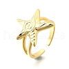 Brass Cuff Rings for Women RJEW-F184-08E-G-2