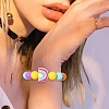 75Pcs Round/Rainbow Silicone Focal Beads SIL-YW0001-38-6