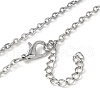 304 Stainless Steel Glass Space Pendant Necklaces NJEW-JN05192-04-5