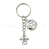 Tibetan Style Alloy Keychains KEYC-JKC01079-2