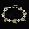 Butterfly Natural New Jade Beaded Bracelets for Girl Women BJEW-S145-002A-3