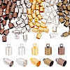 SUNNYCLUE 150Pcs 5 Colors Brass Cord Ends FIND-SC0002-83-1