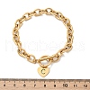 Golden 304 Stainless Steel Charm Bracelets NJEW-K284-01G-C-5