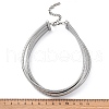 304 Stainless Steel 3-Strand Chain Necklaces NJEW-Q025-01P-3