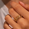 304 Stainless Steel Adjustable Cuff Rings for Women RJEW-Z099-03G-1