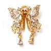 Brass Micro Pave Cubic Zirconia Slide Charms KK-G503-37G-03-1