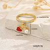 Fruit Pendant Brass Micro Pave Cubic Zirconia Finger Rings for Women SK0908-5-2