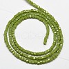 Faceted Cube Glass Beads Strands X-EGLA-J133-C07-2