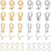 Unicraftale 20Pcs 2 Color 304 Stainless Steel Clip-on Earring Findings STAS-UN0038-43-1