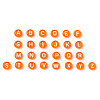 Transparent Dark Orange Acrylic Beads TACR-YW0001-08E-2