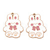 Eco-Friendly Alloy Enamel Pendants ENAM-T011-77-NR-2