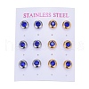 304 Stainless Steel Stud Earrings EJEW-L251-A04-2