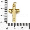 Brass Micro Pave Clear Cubic Zirconia Pendants ZIRC-I070-028G-3