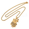 304 Stainless Steel Pendant Necklaces NJEW-C066-19G-2