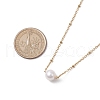 Mother's Day Jewellery Round Natural Cultured Freshwater Pearl Pendant Necklaces NJEW-JN04966-3