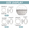 DICOSMETIC 120Pcs 3 Styles 304 Stainless Steel Split Rings STAS-DC0009-12-2