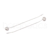 Crystal Rhinestone Half Round Dangle Stud Earrings EJEW-A067-15P-3