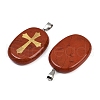 Natural Red Jasper Pendants G-S392-01H-2