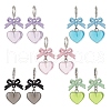 Resin Heart Hoop Earrings EJEW-JE06375-2