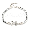Synthetic Non-magnetic Hematite Beaded Bracelets BJEW-G717-04P-1