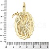 Brass Micro Pave Cubic Zirconia Pendants KK-P293-35A-G-3