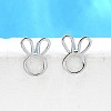 S925 Sterling Silver Stud Earrings EJEW-P305-02E-P-1