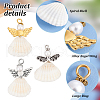   48Pcs 3 Styles Spiral Shell Angel Pendants FIND-PH0020-54-4