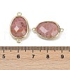 Natural Rhodonite Faceted Connector Charms G-K347-11G-17-3