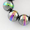 Non-magnetic Synthetic Hematite Beads Strands G-Q926-8mm-04-2