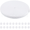 Gorgecraft 20Pcs Resin Buttons with 30M Polypropylene & Polycotton Flat Elastic Cord DIY-GF0009-64B-1