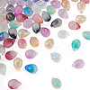 80Pcs 10 Colors Two Tone Transparent Spray Painted Glass Charms GLAA-TA0001-15-3