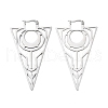 304 Stainless Steel Triangle Hoop Earrings EJEW-M031-01P-1