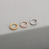 316L Surgical Stainless Steel Micro Pave Clear Cubic Zirconia Cartilage Earrings WG933E5-02-1