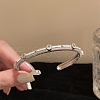 Alloy Rhinestone Cuff Bangles for Women BJEW-U039-01P-1