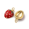 Brass Enamel Pendants KK-S525-10G-A-2