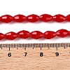 Opaque Solid Color Imitation Jade Glass Beads Strands EGLA-A037-P6x8mm-D05-4