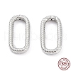 Anti-Tarnish Rhodium Plated 925 Sterling Silver Spring Gate Rings STER-K173-18P-4